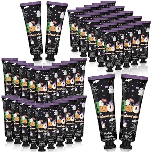 Heigble 48セット リトルブーイズほぼデューハンドクリームギフト バルク ハロウィン ハンドクリーム トラベルローション サイズ ハロウィン ベビーシャワー パーティーギフト 記念品 ゴースト クモの巣 誕生日パーティー用品 ゲスト用（Amazon）