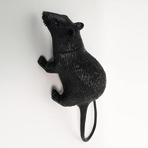 Miniatura 6 de Rata de Halloween negra falsa rata simulada ratón decoración de Halloween bromas accesorios juguete estilo 2