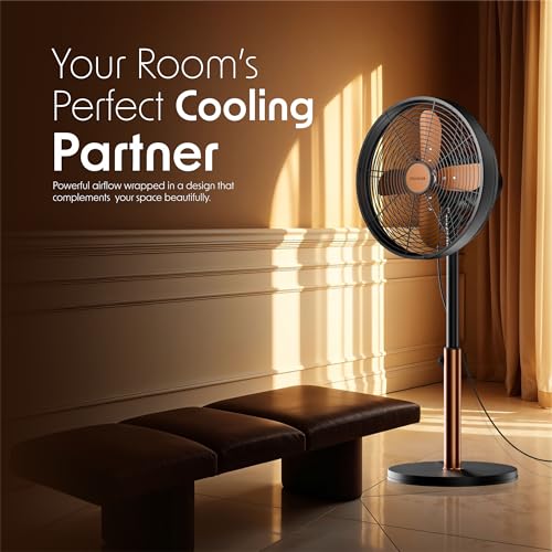 Image of CELLECOR ClassicFlow CPF124L Pedestal Fan |1300RPM | 4 Blades | 350mm Sweep