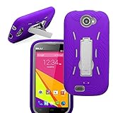 New Frontier (Tm) Heavy Duty Kickstand Case for BLU Studio 5.0 K / 5.0 E, Many Colors Available (Hvd Purple) (Purple)