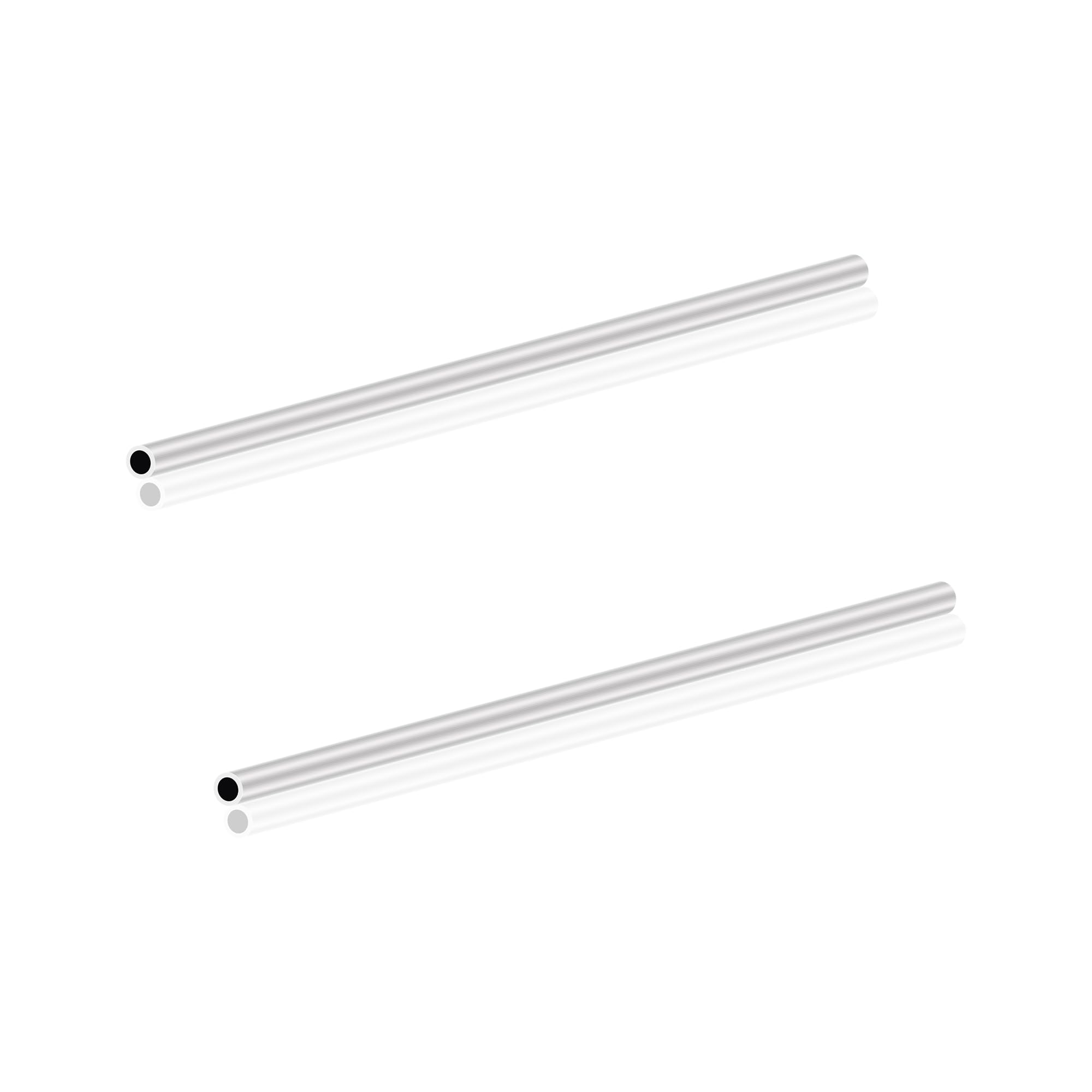 LAVMHAB 6063 Aluminum Tube 4mm OD x 2mm ID 1.0mm Wall Thickness 150mm Length, Aluminum Round Tubing Seamless Straight Pipes (2pcs)