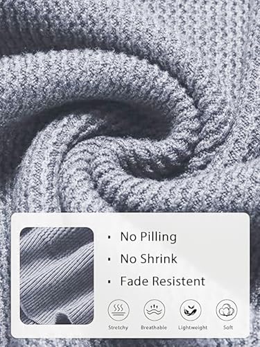Image of TYSORT Men's Knitted Polo Sweater Casual Full Sleeve Pullover Sweater with Button Collar