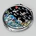 Mother of Pearl Longevity Animal Design Double Compact Cosmetic Makeup Metal Round Mirror, 3.2 Ounce
