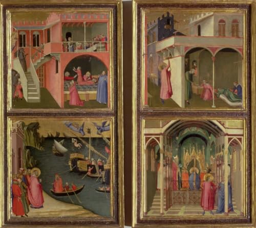 Ambrogio Lorenzetti &ndash; Skrzydła poliptyku ze scenami z życia św. Mikołaja