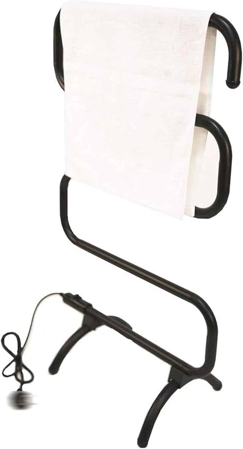 Bathroom Wall heaterTowel Warmer, HeatedTowel Rack and Drying Rack, Wall Mount & Free StandingTowel Heater for Bathroom, 100W Electric 5Bar ElectricTowel Rack,Black(