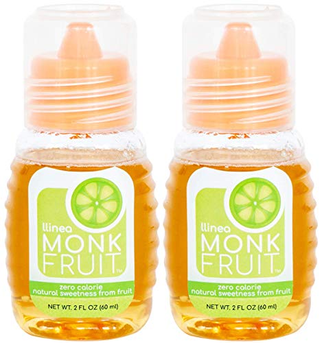 LLINEA MONK FRUIT - 2-pack - Approx. 200 Servings Per Bottle - 6 Drops = 1 Tsp of Sugar - Sweeten Coffee, Tea, Smoothies, & More - ZERO Calories - ZERO Carbs - Gluten-Free - Non-GMO