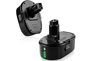 2-Pack 6500mAh Replacement Battery for Dewalt 18V Battery