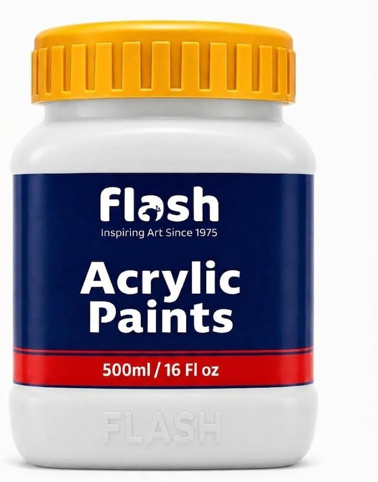 Flash Acrylic Colour (White, 500 ml)