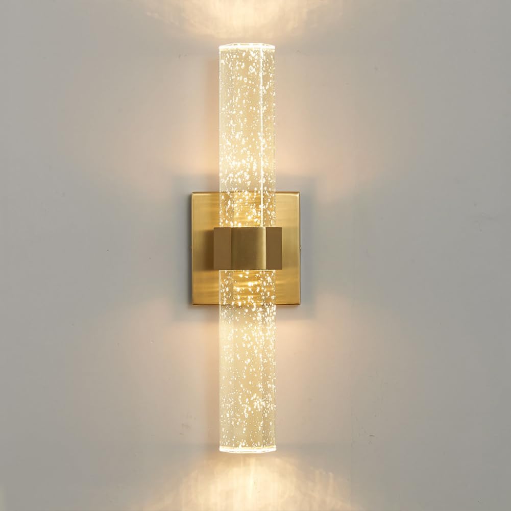 SXECAEPS Wall Lamps Sconces Light Indoor Led Dimmable 7w Warmnaturalwhite Modern Crystal Decorative Sconce Lamp for Living Room Bedroom Hallway