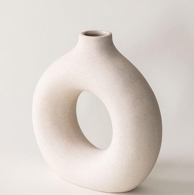 Small Ceramic Vase, Aesthetic Vase, Small White Vase, White