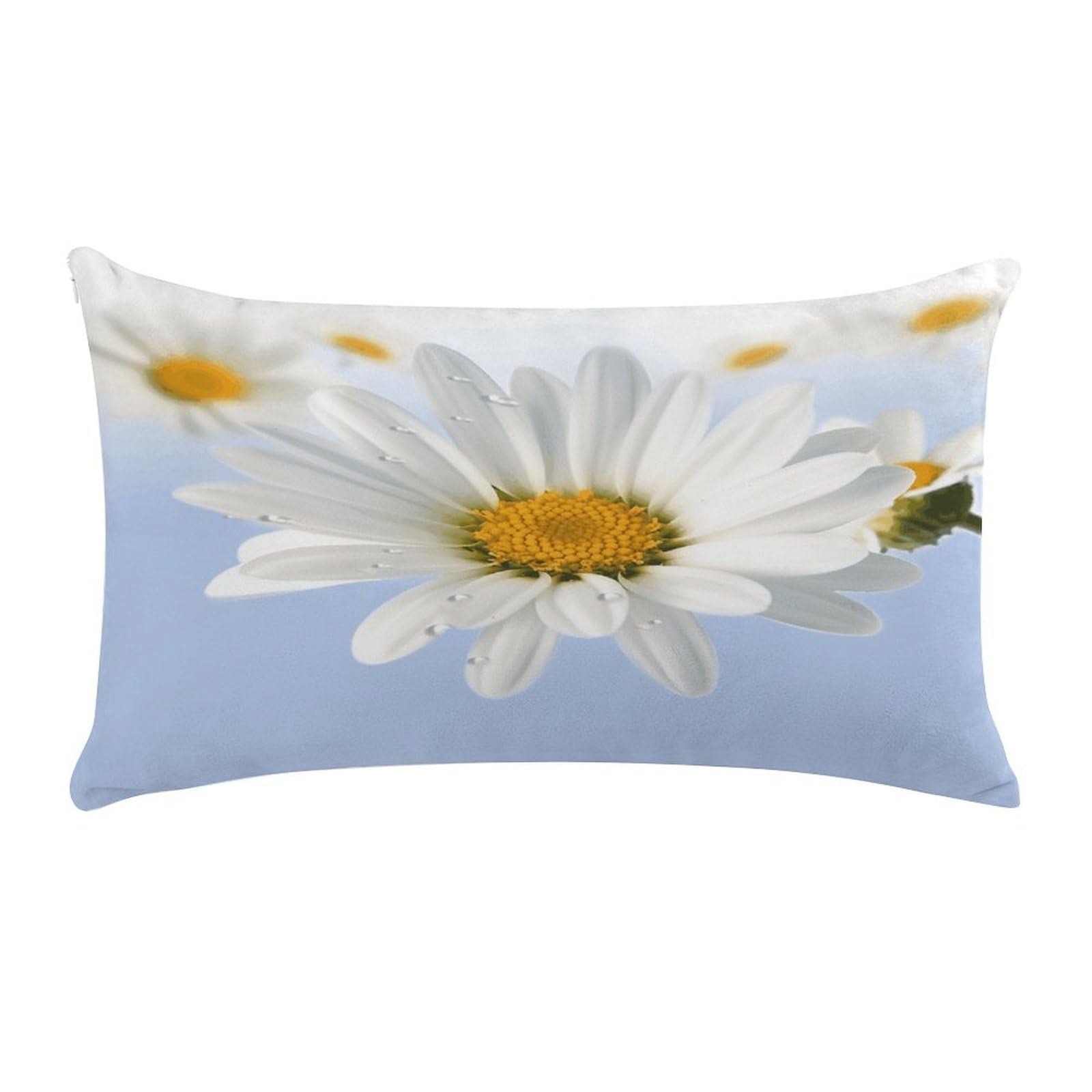 FodPand White Daisy Throw Pillow Covers Rectangular Pillow Case Short Plush Pillowcase Cozy Pillow Protector Pillow Shames Soft Cushion Cases Decor Lumbar Pillow Shell 12"X20"