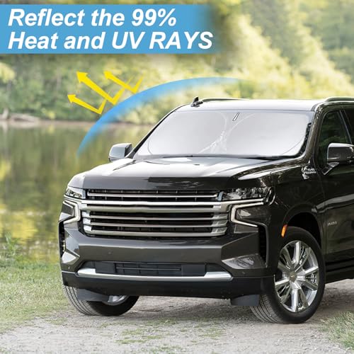 Image of Windshield Sun Shade for Chevy Chevrolet Tahoe 2021-2024 2025 2026 Sunshade