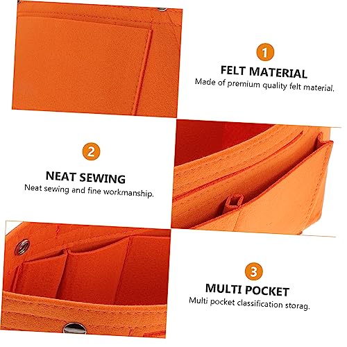 VALICLUD 1 Peça Bolsa De Feltro Organizadora De Viagem Kit De Maquiagem Bolsa De Feltro Inserção De