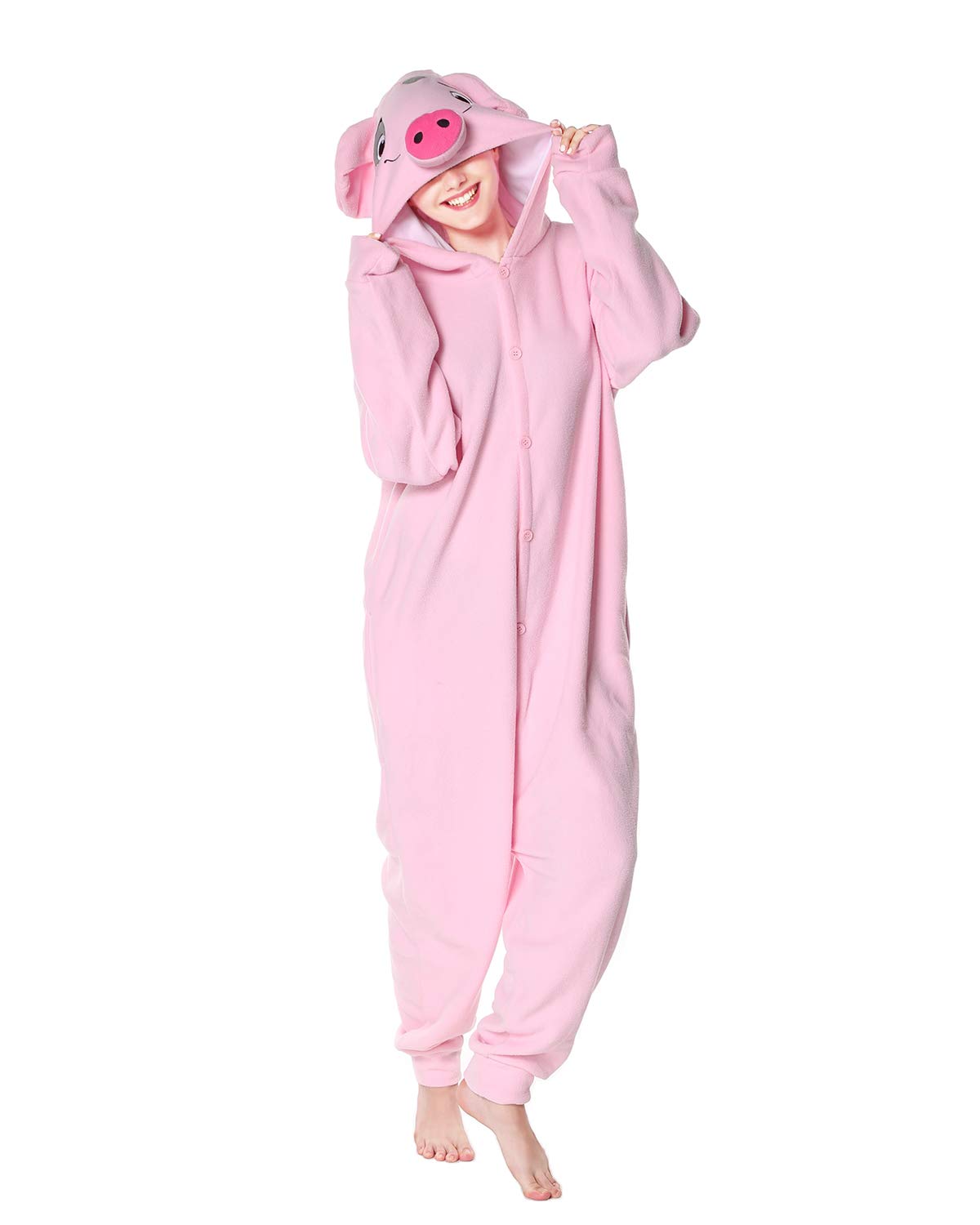 wotogold Pigiama Maiale Animale Costumi Cosplay per Adulti Unisex