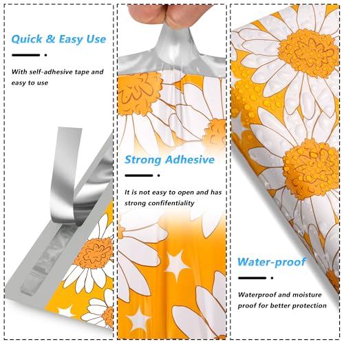 Pochette d'expédition plastique fleur emballage imperméable e-commerce x100