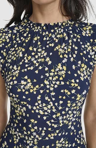 Image of Tommy Hilfiger Women's Sleeveless Ruffle Neck Jersey Dress