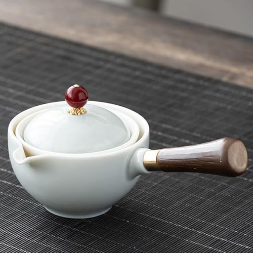 Théière rotative Kungfu flexible à 360° avec manche long isolant | 160 ml - 3