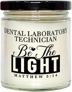 Bible Verse for Dental Laboratory Technician Candle,Christmas Gifts for Dental Laboratory Technician Be The Light Mattew 5:14 Gifts for Women Coworker Dental Laboratory Technician Birthday Candle