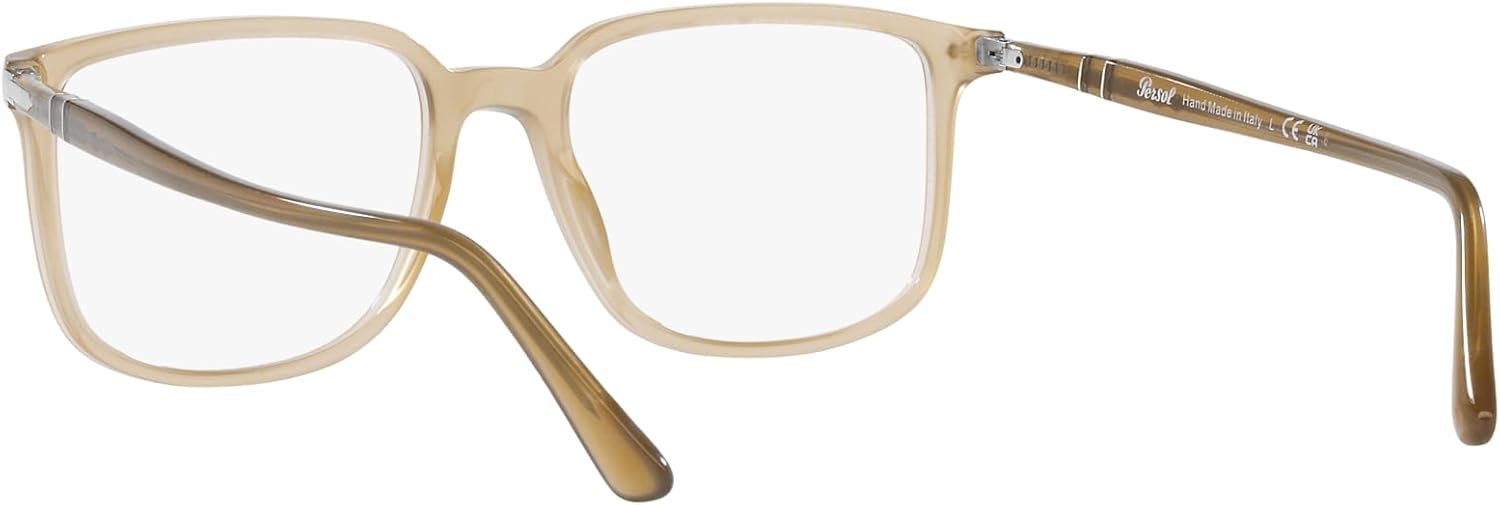 Persol Po3275v Rectangular Prescription Eyewear Frames Beige Opal/Demo Lens 52 Millimeters image 6 of 7 B0BXFSDGPD