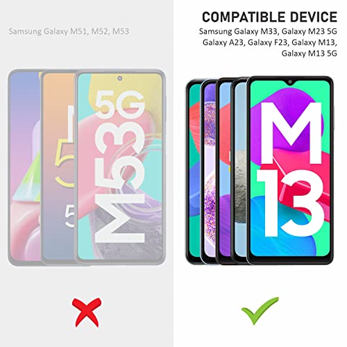SupCares Military-Grade Gorilla Tempered Glass Screen Protector for Samsung Galaxy M33, M13, M13, A13, F13, Galaxy A23 and Galaxy F23 (6.6 Inch) With Installation Kit | Edge to Edge Coverage | Black 2 511VdGYEItL