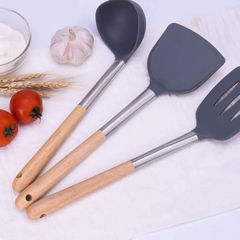 Zestaw silikonowych przyborów kuchennych - żaroodporne przybory kuchenne, przybory kuchenne gadżety zestaw narzędzi do naczyń nieprzywierających. Nadaje się do zmywarki (nie zawiera BPA)