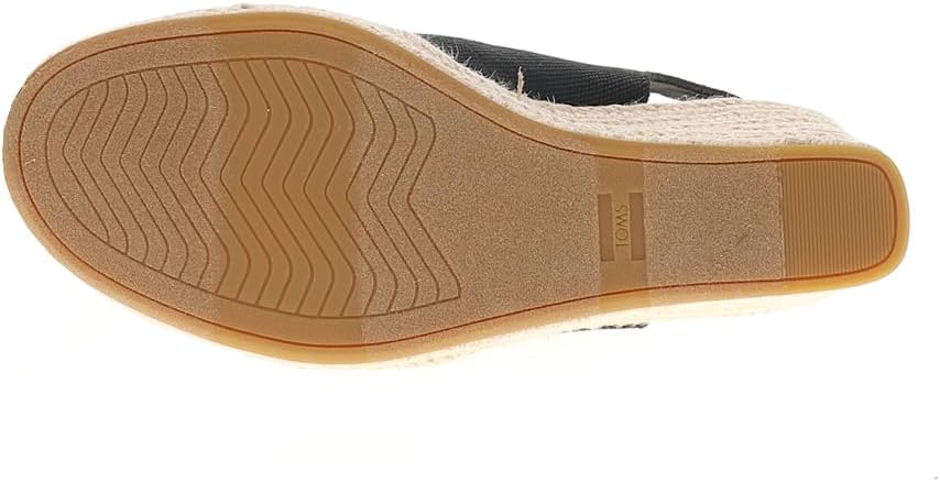 TOMS レディース カミラ エスパドリーユ ウェッジサンダル, ブラック, 23.0 cm