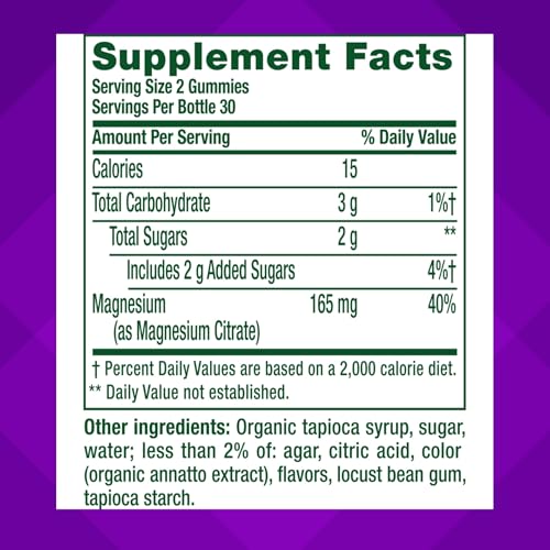 Vitafusion Magnesium Citrate Gummy | High Absorption 60 Gummies - image 4