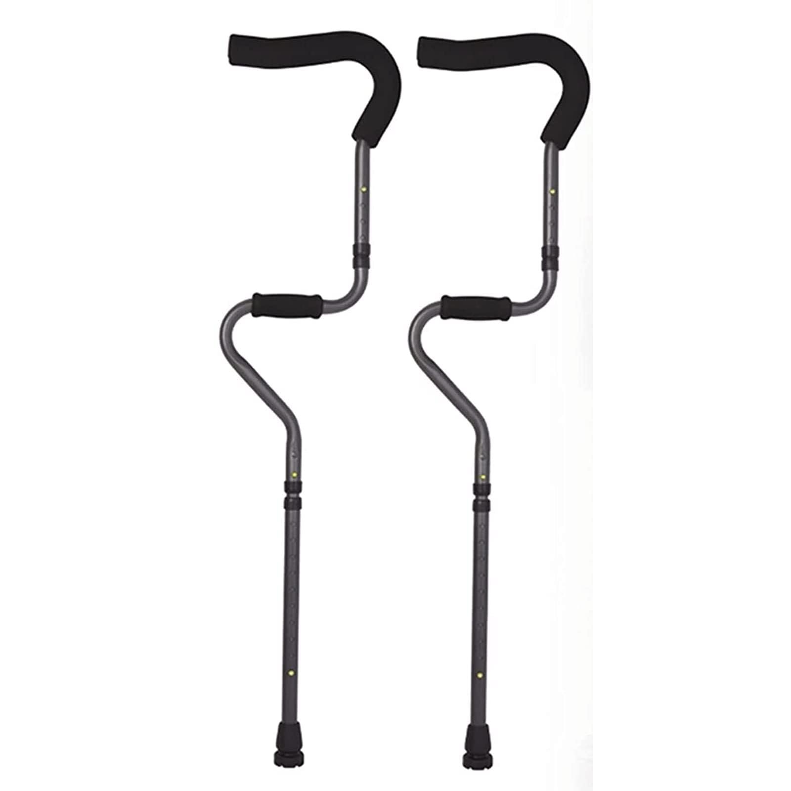 Kule do chodzenia dla dorosłych, kule pod pachami do chodzenia, składane, aluminiowe kule pod pachami, ergonomiczne, z regulacją wysokości, dla mężczyzn i kobiet, o wzroście, 155-190 cm, lekka pomoc w