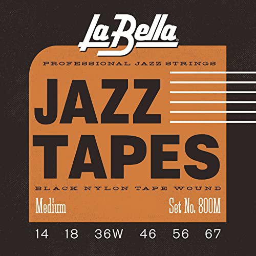 La Bella Jazz Tapes 800 M Black Nylon - Les Beatles, Paul McCartney, John Lennon, RIngo Starr, George Harrison La Bella Jazz Tapes 800 M Black Nylon