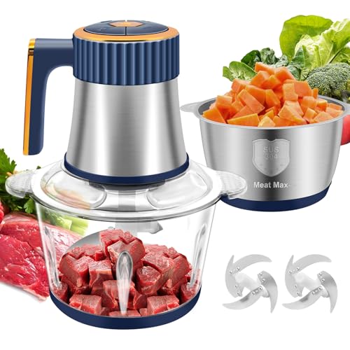 Food Processor, 5 Speed Meat Grinder Electric Food Chopper...