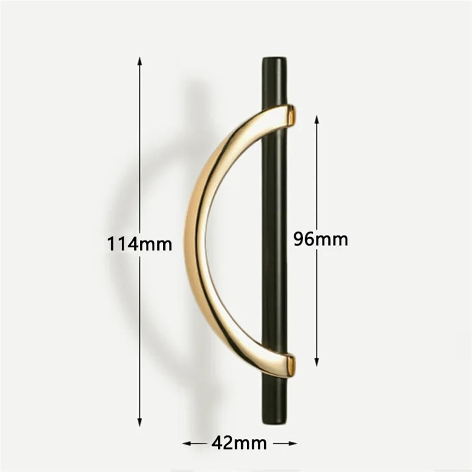 Closet Dressers Cabinet Handle Wardrobe Kitchen Cupboard Luxury Cabinet Door Handles Drawer Pulls Furniture Handles 2Pcs(Black Gold96mm)