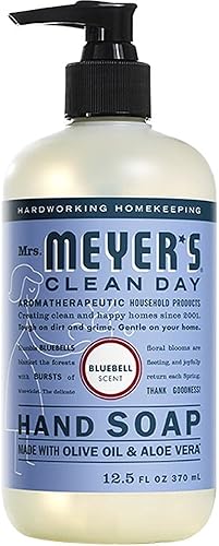 Mrs. Meyers Clean Day Liquid Hand Soap Hard 12.5 Oz Bluebell Scent Pump Dispense