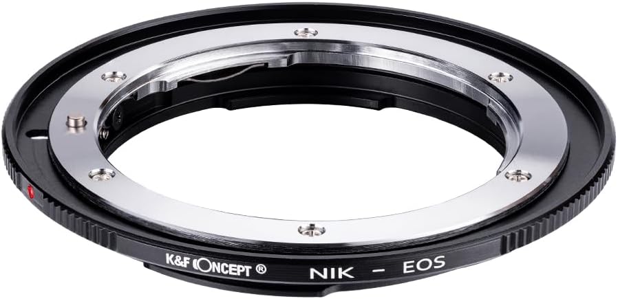 K&F Concept Lens Mount Adapter Compatible for Nikon Nikkor F/AF AI AI-S Lens to Canon EOS EF EF-S Mount Cameras