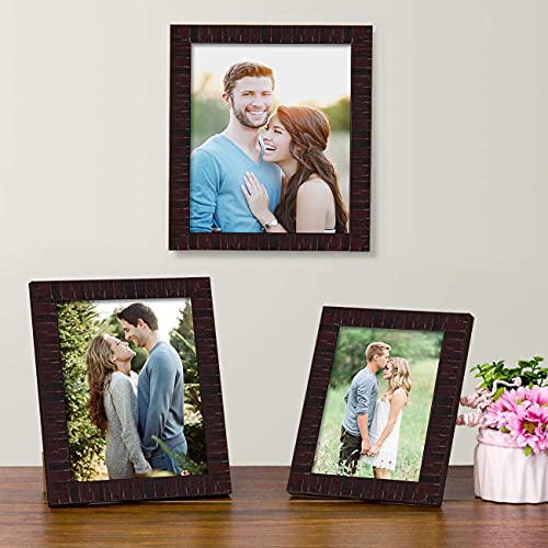 Art Street Table Photo Frame for Home & Office Decoration Size (Set of 3, Red Bar)