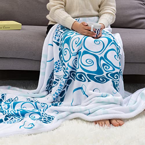 Sviuse Sea Turtle Fleece Blanket 50" X 60" Sea Turtle Throw Blanket For Women, Men And Kids Super Soft Sea Turtle Blanket Throw Gifts For Turtle Lovers (50" X 60", Turtle 3) #TOP2