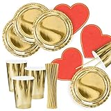 assiette total Matériaux de qualité supérieure et respectueux de l'environnement - Les décorations de pièce, les assiettes de fête, les gobelets de fête et les pailles sont tous fabriqués en papier, ce qui les rend respectueux de l'environnement et non toxiques.