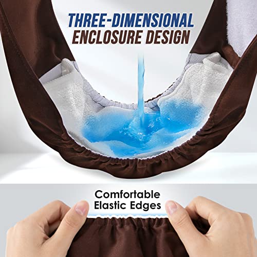 Slowton Washable Dog Diapers Male - 20% Wider & Highly Absorbent Dog Belly Bands With Removable Pads - 3 Pack Soft Reuseable Male Dog Wraps With Leak Proof Fit (Grey, Blue, Brown, Medium) #TOP2