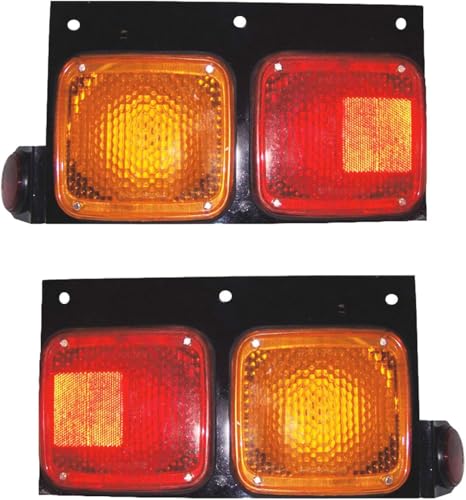 Feux arrière combinés métalliques pour remorque voiture bus et camion 12V