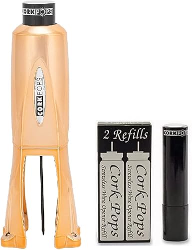 Vista 9 de Cork Pops Legacy - Abridor de vino integrado de 4 hojas con cortador de papel de aluminio para extracción segura de corcho, uso sin esfuerzo, Negro