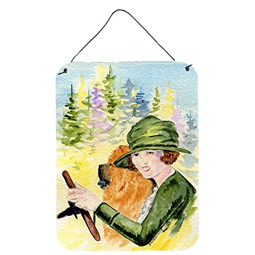 Caroline's Treasures SS8527DS1216 Lady Driving with her Chow Chow Wall or Door Hanging Prints Aluminum Metal Sign Kitchen Wall Bar Bathroom Plaque Home Decor Front Door Plaque, 12x16, Multicolor