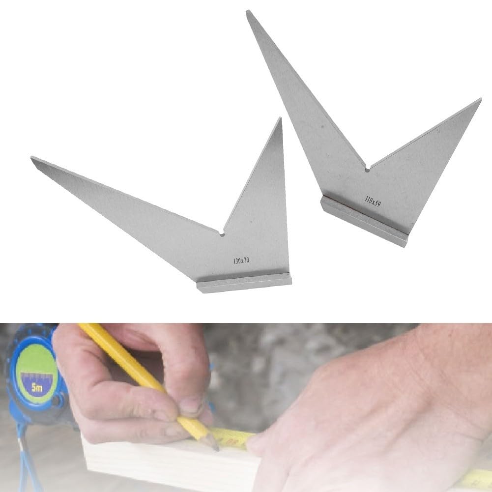 Transportador multiángulo con base, regla de calibre de ángulo, herramienta de medición para carpintería, carpintería, construcción, diseño de medición (130 x 70 mm)