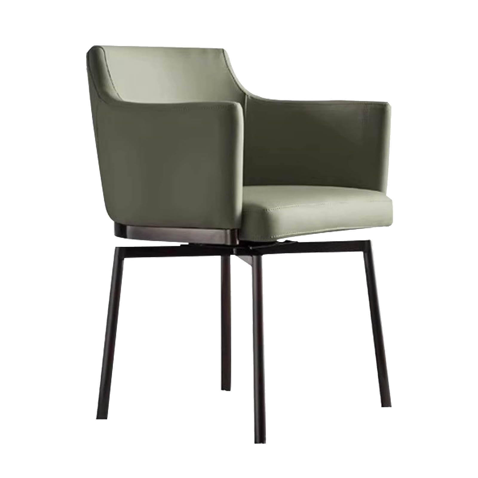 Chaise de salle à manger pivotante anti-frottement sol avec retour automatique et dossier