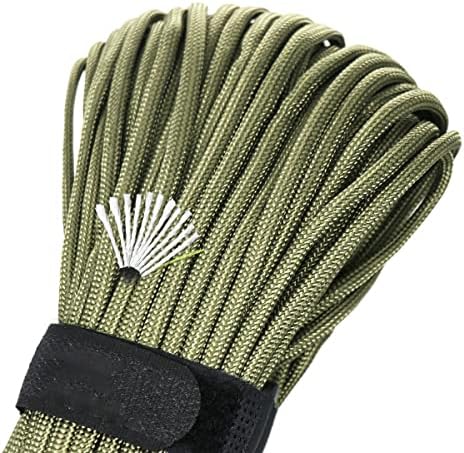PSKER 750 Paracord/Parachute Cord, 100Ft Nylon Rope, 12-Strand Core Tactical Paracord, Tough Utility Survival Cord Used for Camping, Hiking, Backpacking and Paracord Crafting