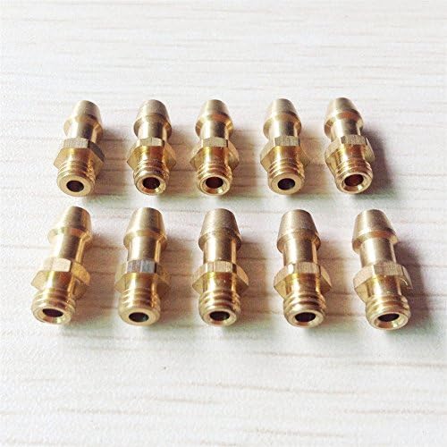 10pcs M4 Threaded Brass Water Nipples (15mm, 4mm Threaded Diameter) for RC Boat Parts - Adult, Unisex