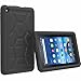 Poetic TurtleSkin Fire 7 2015 Rugged Case Cover with Heavy Duty Protection Silicone and Sound-Amplification Feature for Amazon Fire 7 5th Gen (Previous Generation - 5th) 2015 Release Black