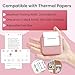 Inkless Sticker Printer, Print Pods Mini Printer Compatible with Phone & Tablet, Mini Sticker Printer with Stickers, Portable Thermal Printer for Study Notes, Print Pictures & Photos, Journals