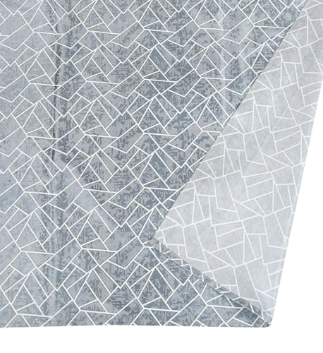 Image of Room Darkening Curtains for Door & Windows, Living Room, Bedroom, Eyelet, Parda, Printed, Pack of 1, Grey, 4 x 9 Feet
