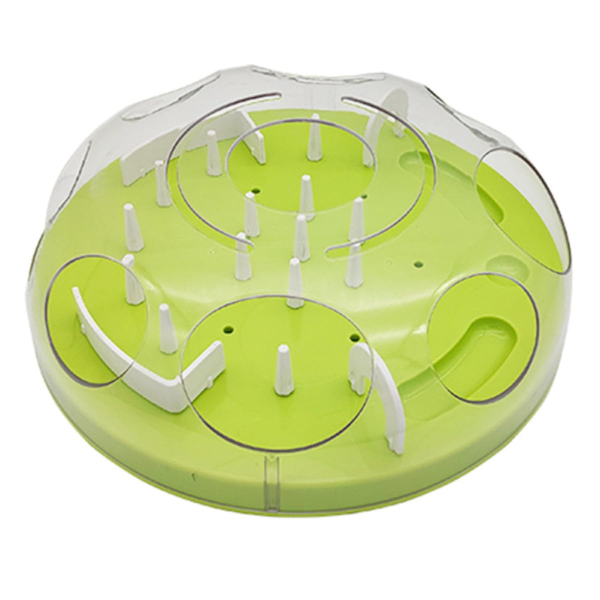 SOIMISS Alimentador Tipo Laberinto Juguete de Alimentación Lenta para Gatos Interactivo DIY, Abs, Verde, Fácil de Lavar, para Alimentación, para Gatos