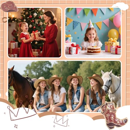 Western Cowgirl Bracelets Cowgirl Beaded Stretch Bracelets for Women Summer Beach Jewelry Accessories Christmas Birthday Gifts4