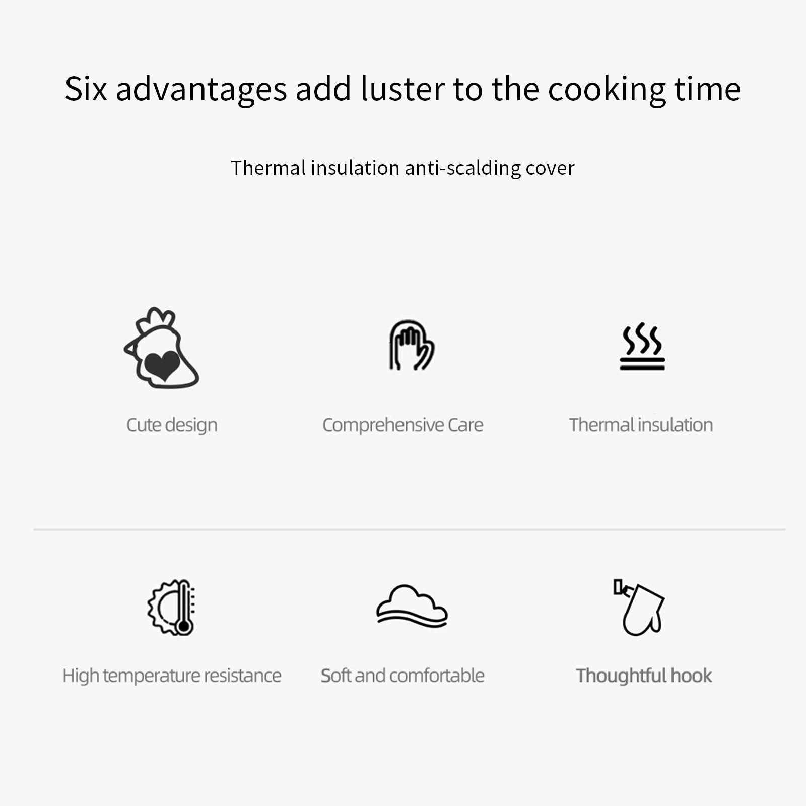 Guanti termici riutilizzabili per padelle calde, isolamento termico, accessori da forno in misto poliestere, perfetti per cucinare, campeggio, guanti da forno resistenti al calore